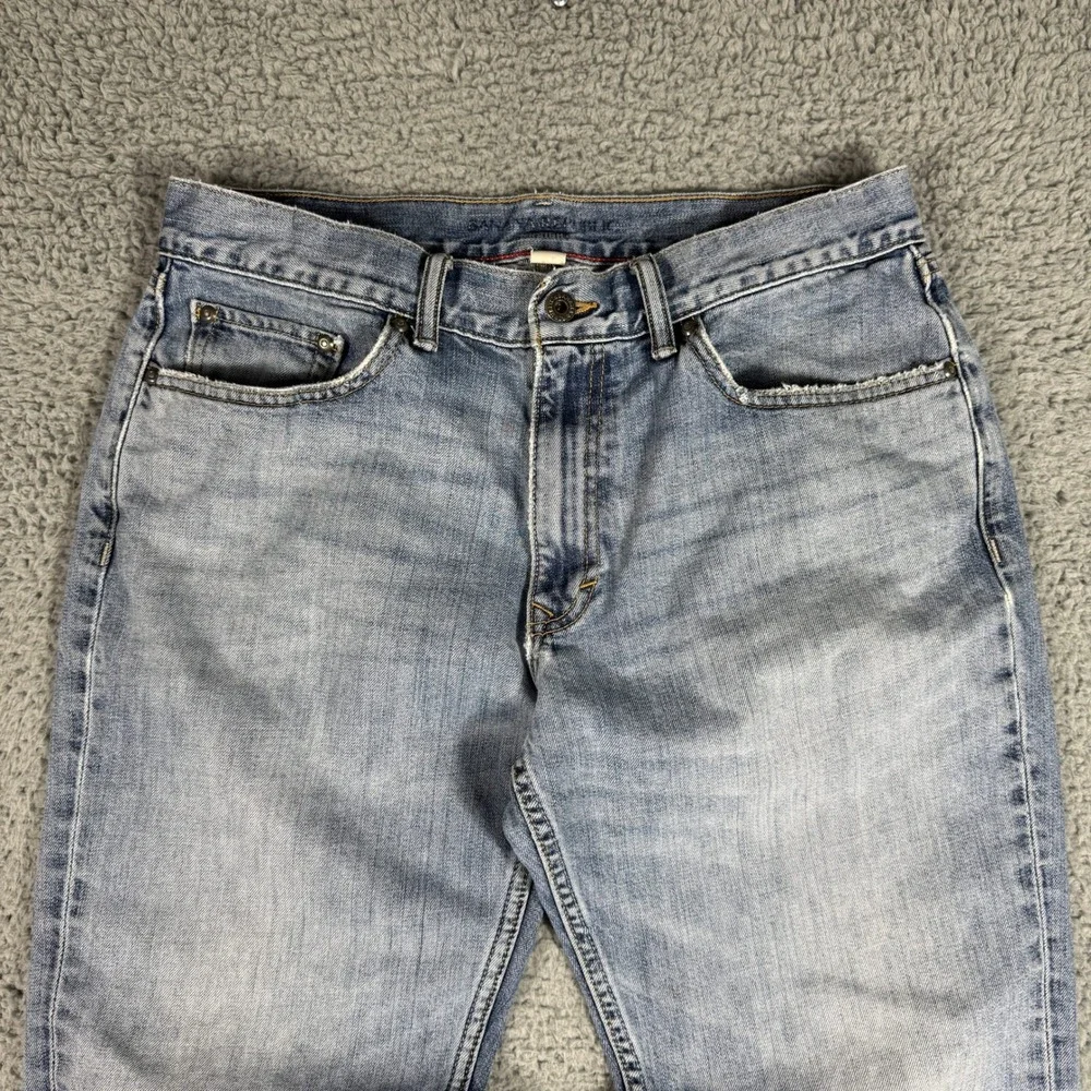 Banana Republic Indigo Straight‎ Jeans Mens 33x34 Light Wash Blue Cotton